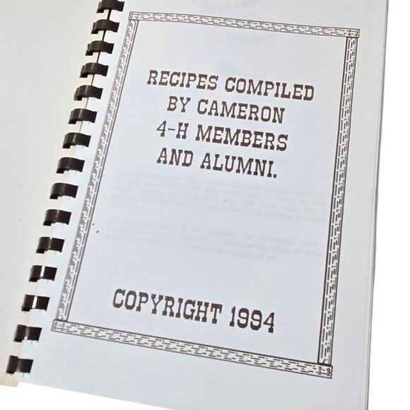 Cooking With Cameron 4 H 1994 Spiral Bound Cookbook Vintage Recipe Book Texas - Picture 6 of 13